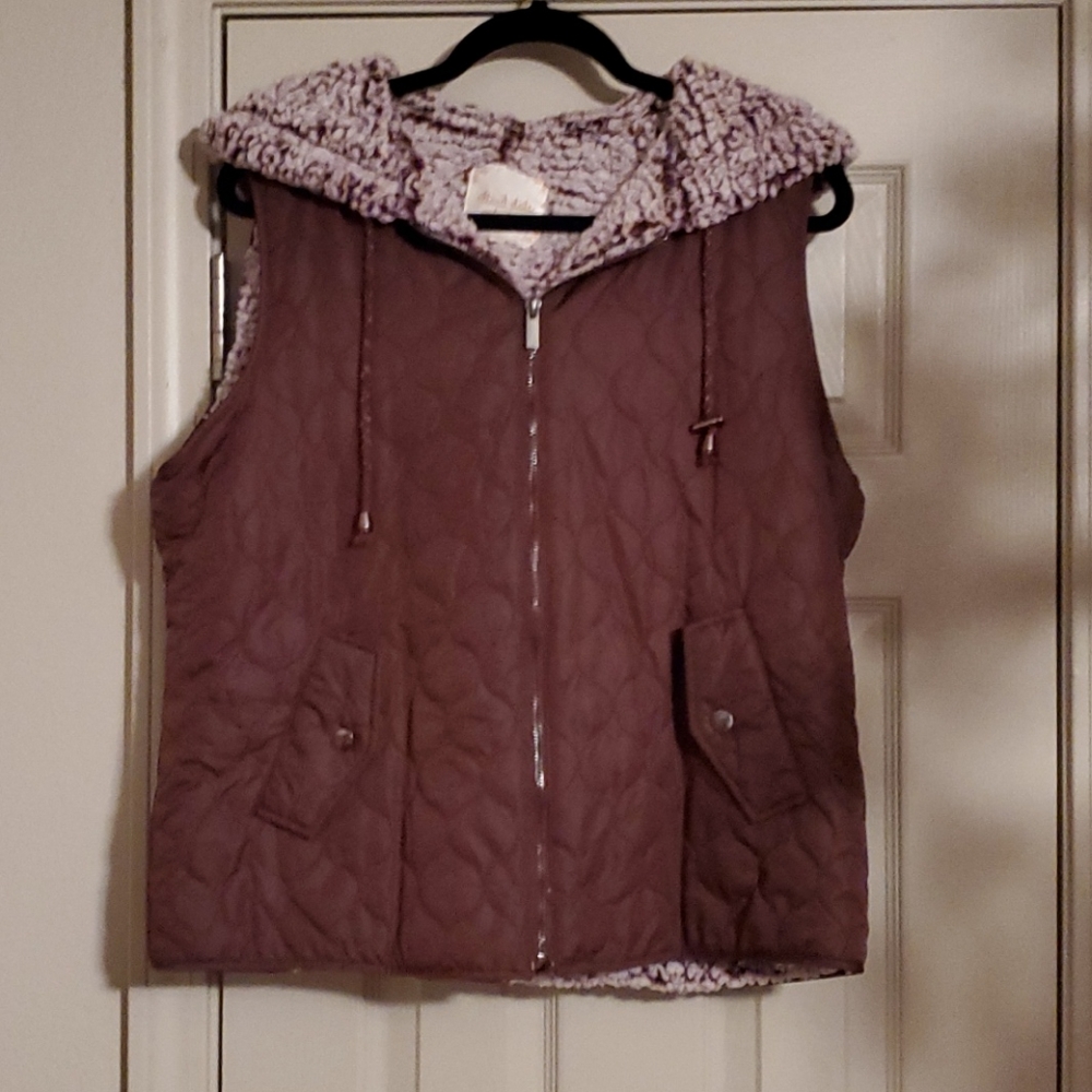 Plum Altar'd State Hooded Vest